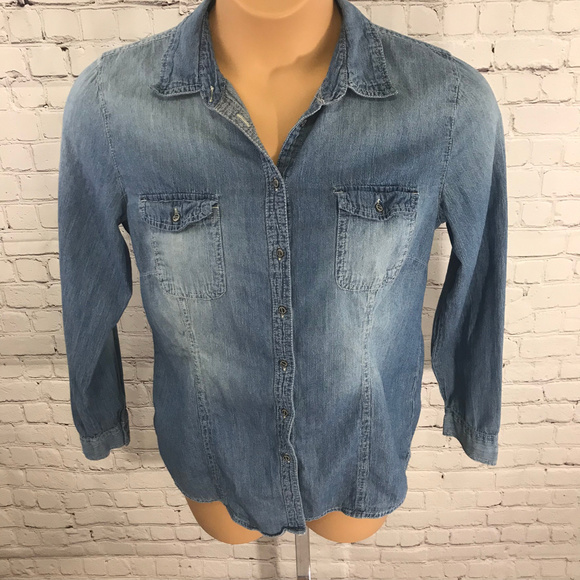 Nine West Tops - Nine West Midwash Western Button Up Size M